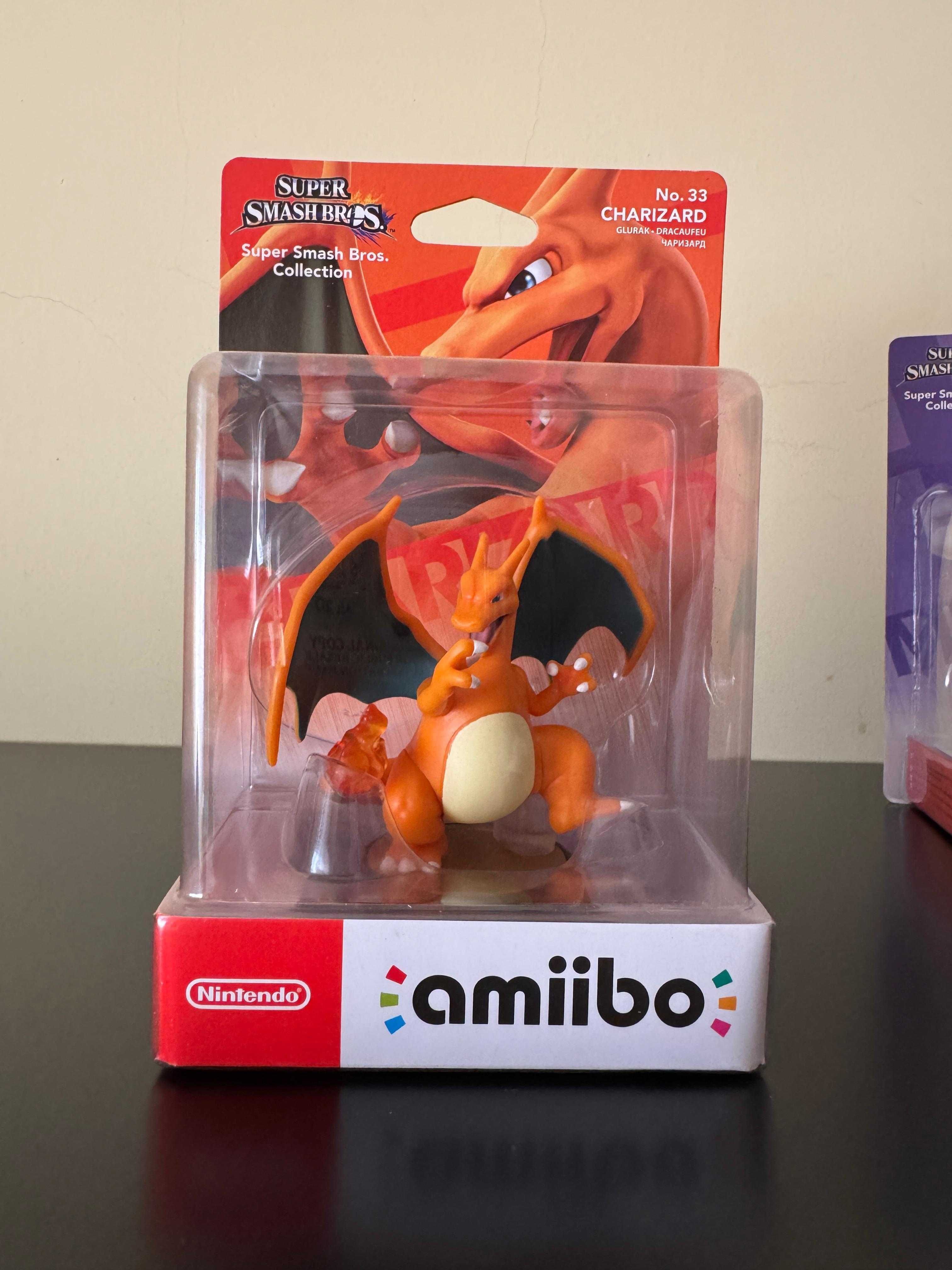 Nintendo Amiibos Pokemon Charizard e Mewtwo Novos