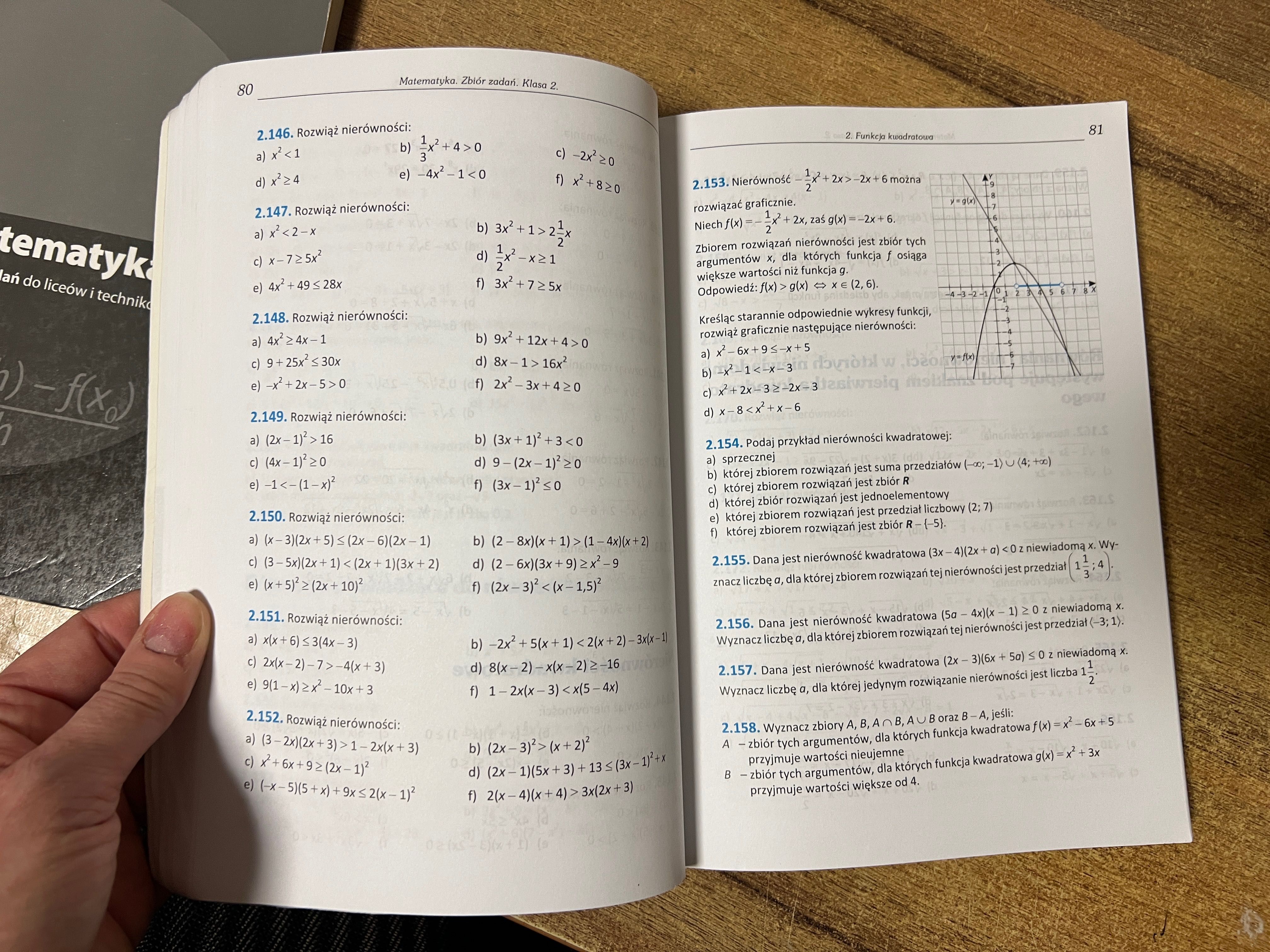 Matematyka podręcznik i zbiór dla liceum i technikum zadań kl.2 kpl.