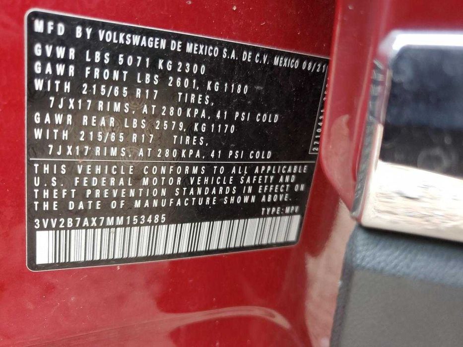 Volkswagen Tiguan SE 2021  В ДОРОЗІ З США