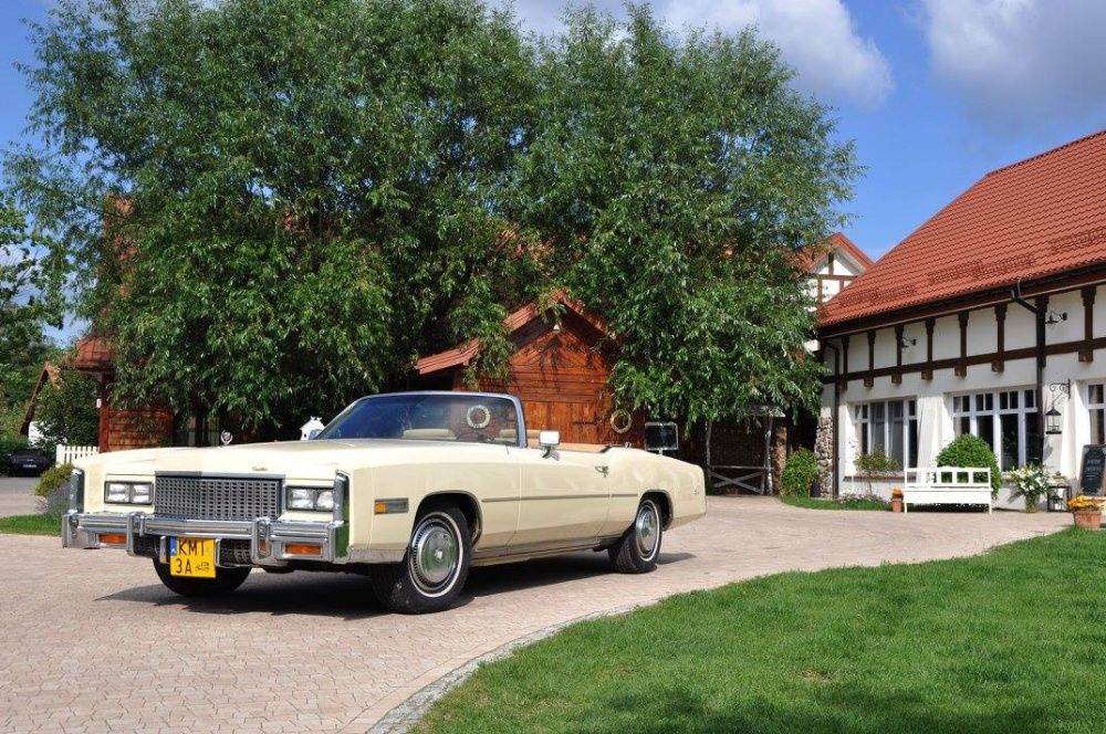 Auto do ślubu Miechów Kraków Cadillac Eldorado cabriolet 1975r