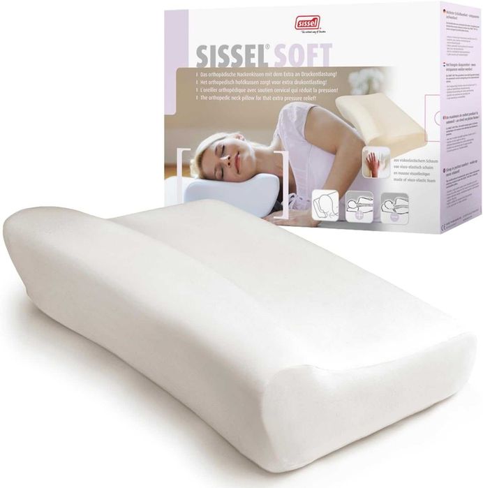 Poduszka ortopedyczna z pianki memory Sissel Soft L z poszewką