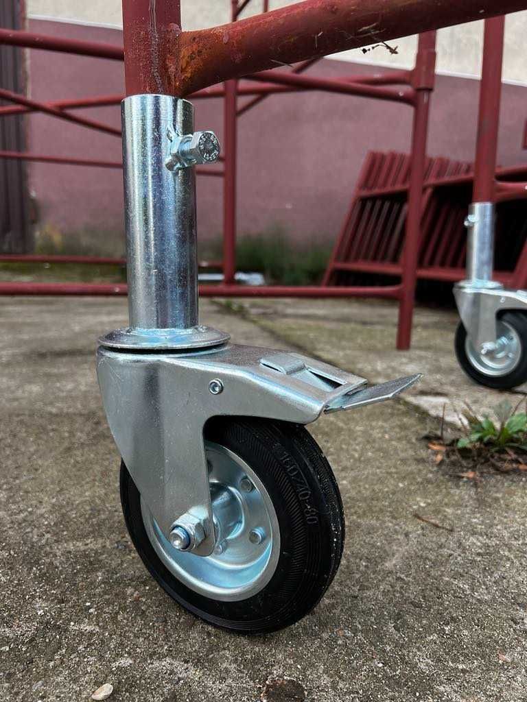 Komplet 4szt kółka do Rusztowania warszawskiego z hamulcem 160mm 200mm