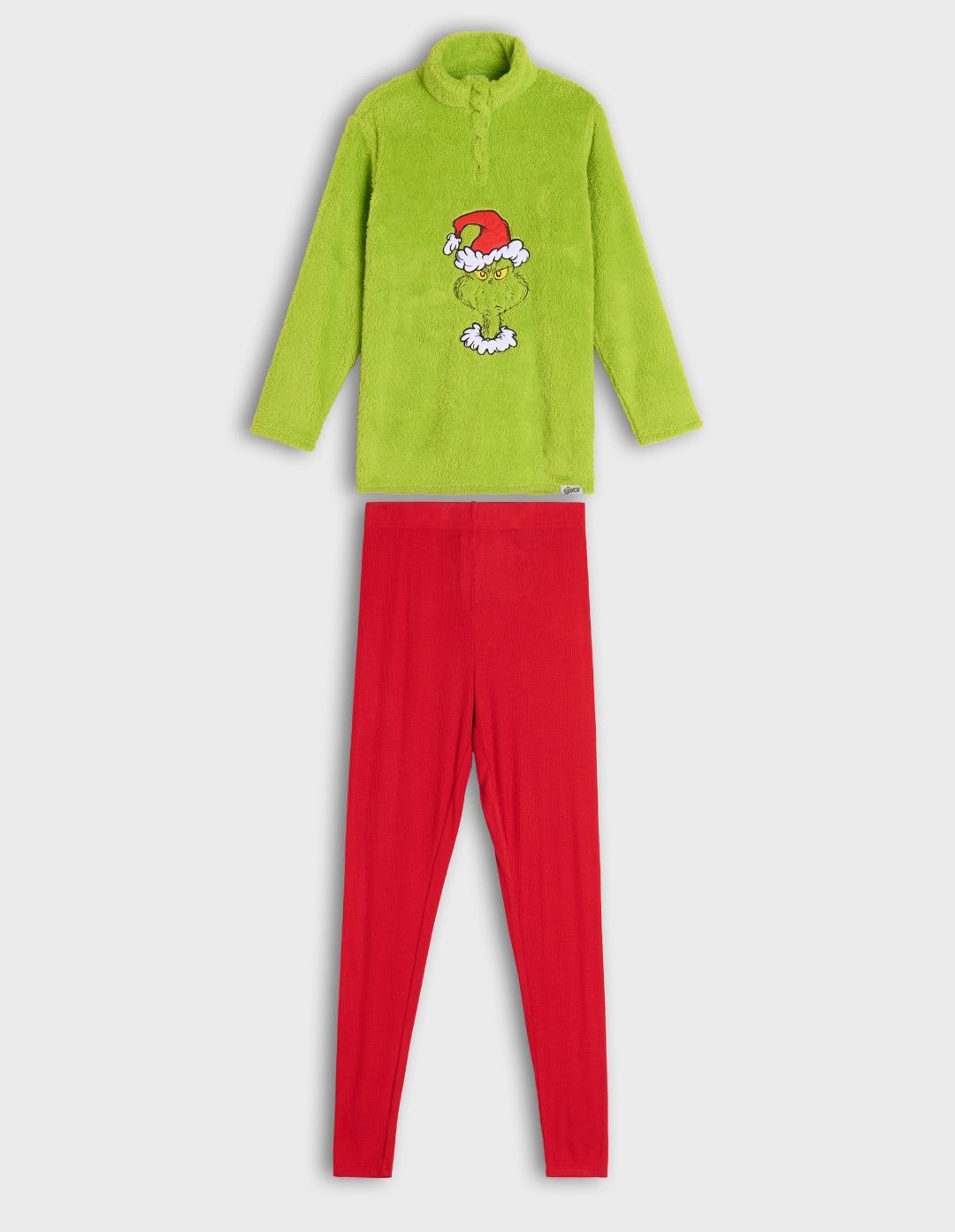 SINSAY piżama pluszowa bluza oversize Disney Grinch + legginsy