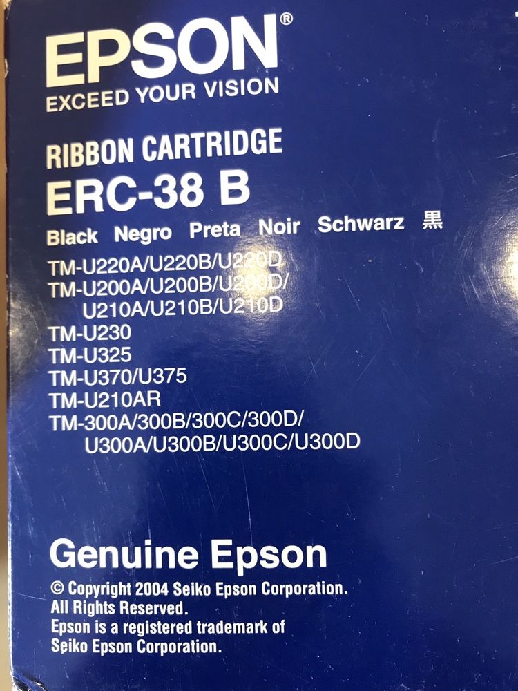 Fita POS original Epson ERC-38B Preto
