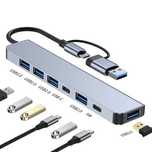 Hub USB-C i USB 3.0 7w1 – Adapter Rozdzielacz Multiport