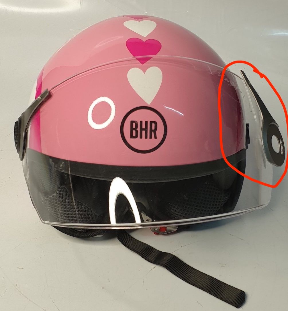 BHR Kask 710 Demi Jet Casco Love Rose 53-54 4F31