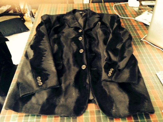 Blazer preto, de pelo, de homem