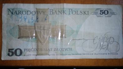 Banknot papierowy 50zł 1988r
