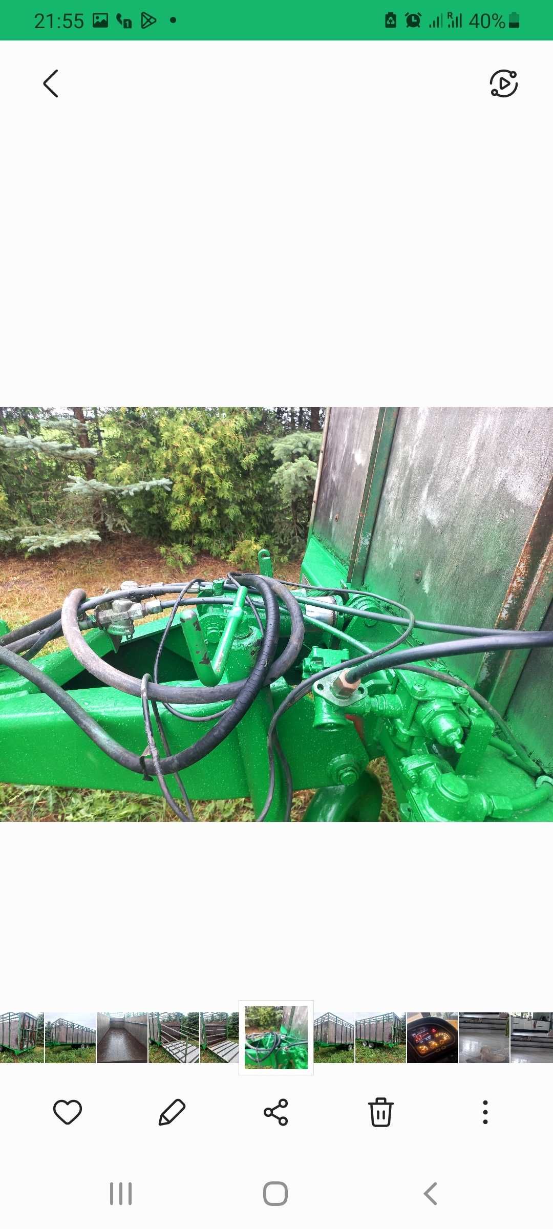 Przyczepa do przewozu zwierząt hydrauliczny zaczep 6.80x2.20