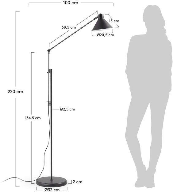 Lampa Stojąca Odine/Dione - Loft, styl skandynawski