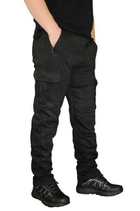 Dresowe bojówki męskie ocieplane rozmiary od M-4XL