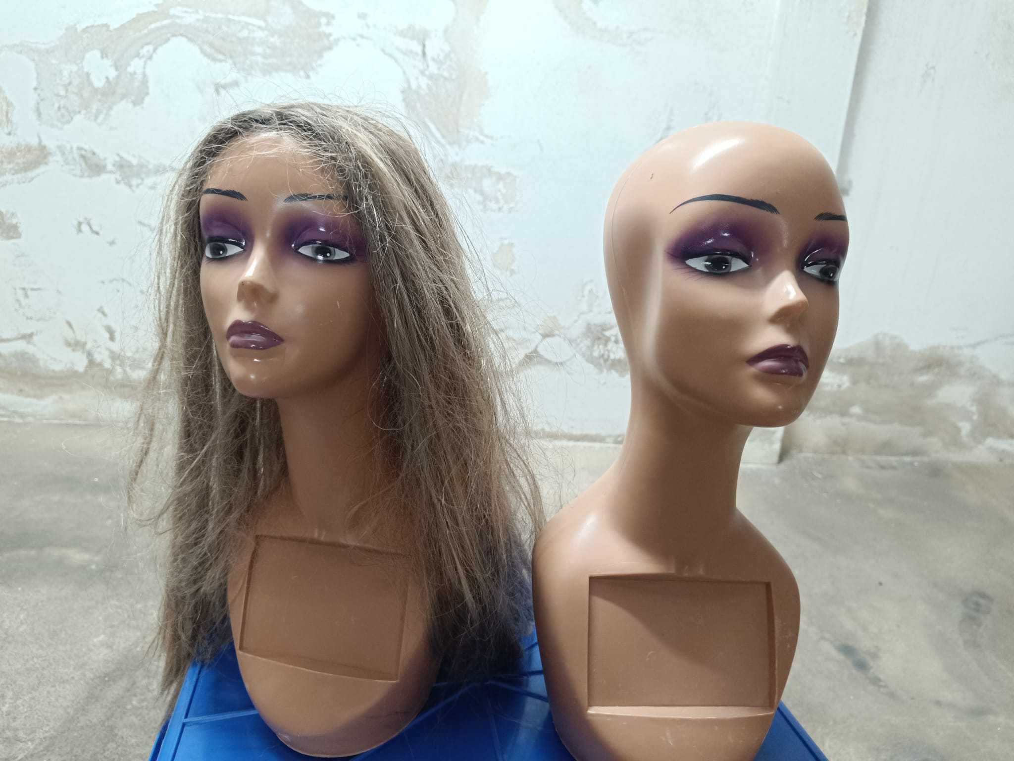 Manequim (02 und) cabeça, busto, tronco feminino + 01 Peruca