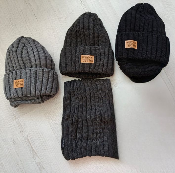 Nowy komplet chlopiecy czapka +komin