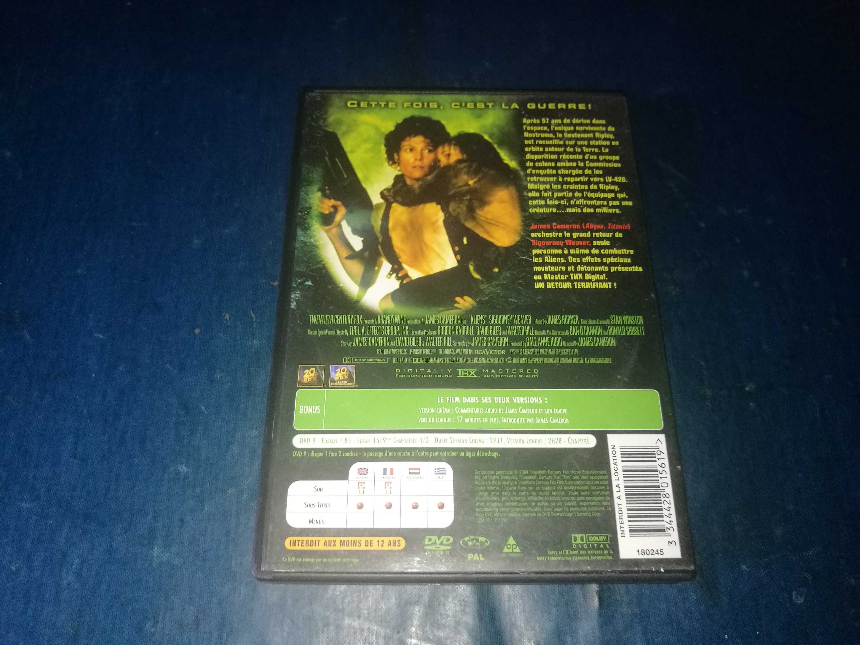 ALIENS 	DVD (sem legendagem - áudio - Inglês)