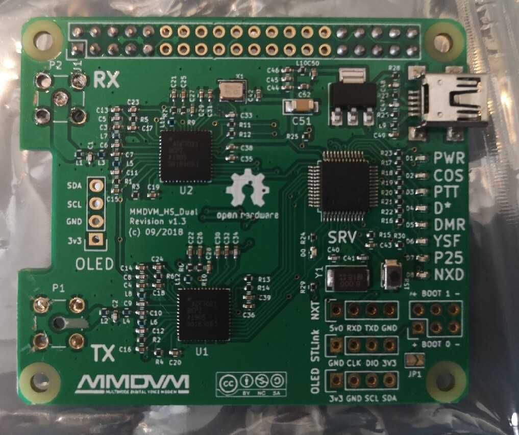 Modem duplex MMDVM Dual Hat do HotSpot na Raspberry Pi (uszkodzony)