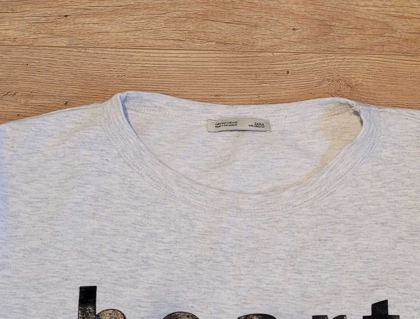 Sportowa bluza Zara z napisami rozmiar S