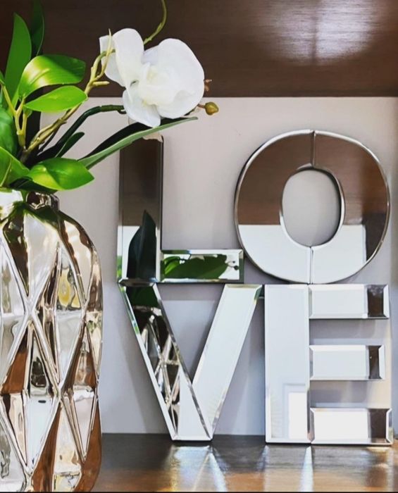 Декор дзеркальний літери 3 d, Love