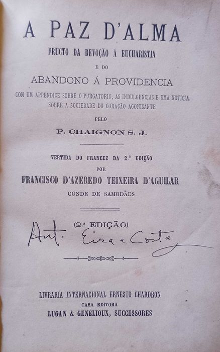 A Paz D´Alma 1882 P. Chaignon