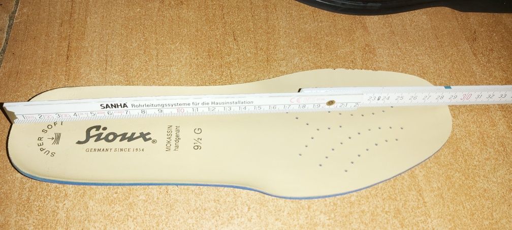 SIOUX  Ecco Mokassin 9 1/2G handgenaht skórzane wygodne super  29cm