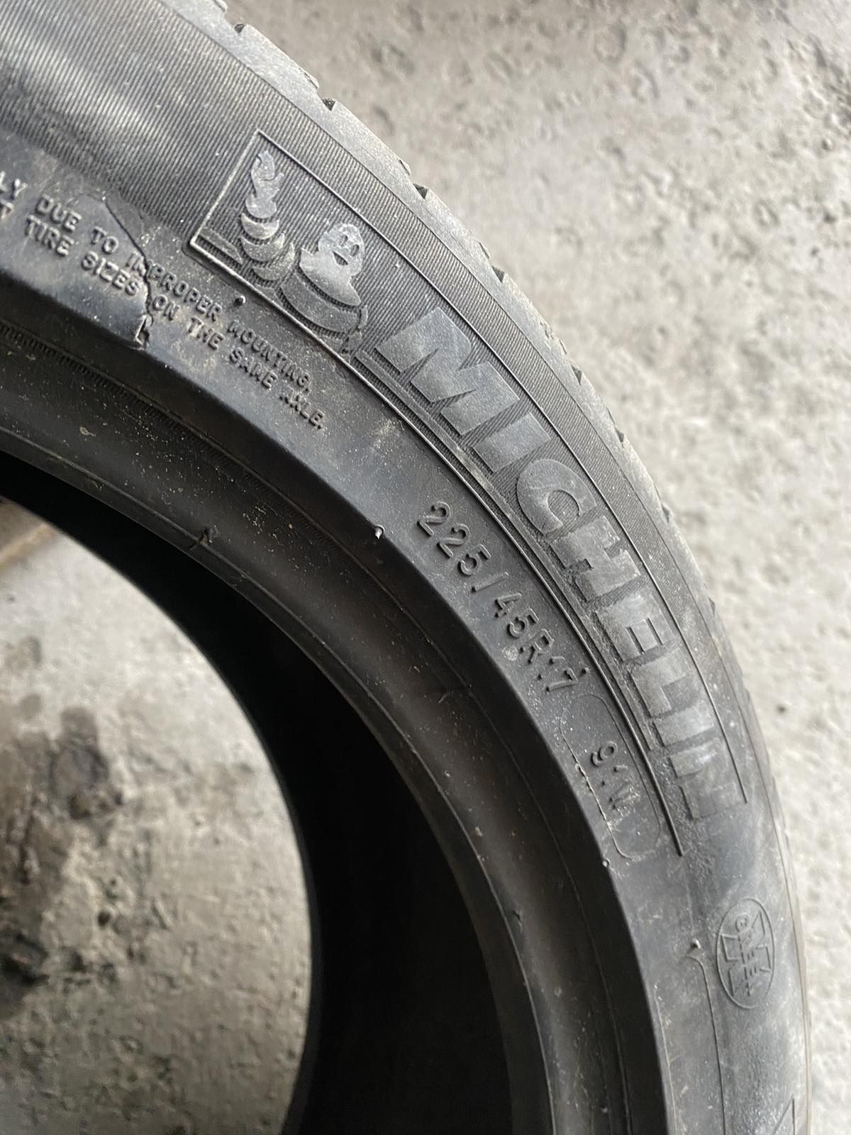 225.45.17 Michelin 1шт лето БУ склад шины резина из Европы 45 R17