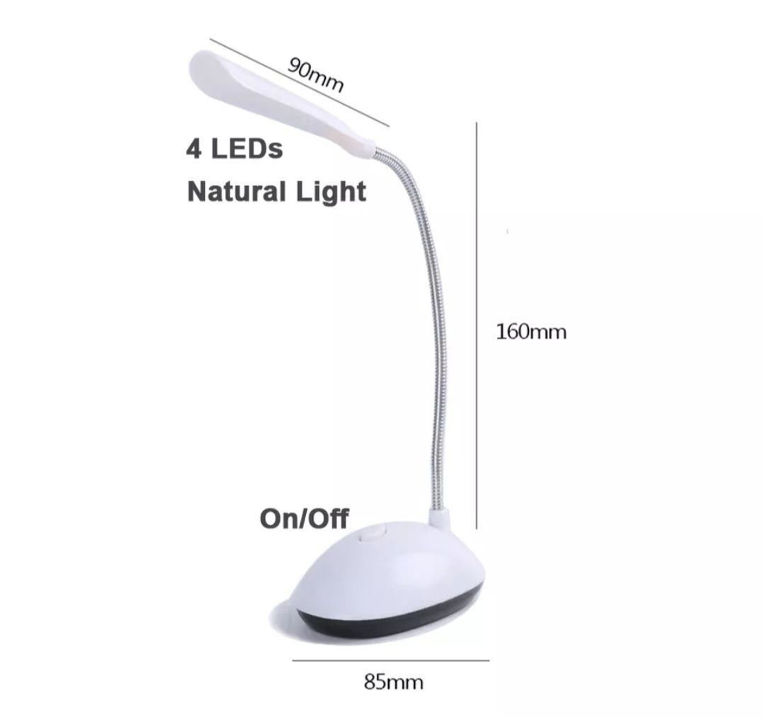 Лед лампа настільна/ світильник/ на батарейках/ usb