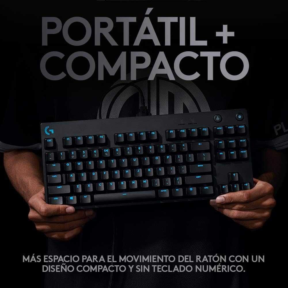 Logitech G PRO Teclado Mecânico TKL Gaming RGB Switch GX Blue
