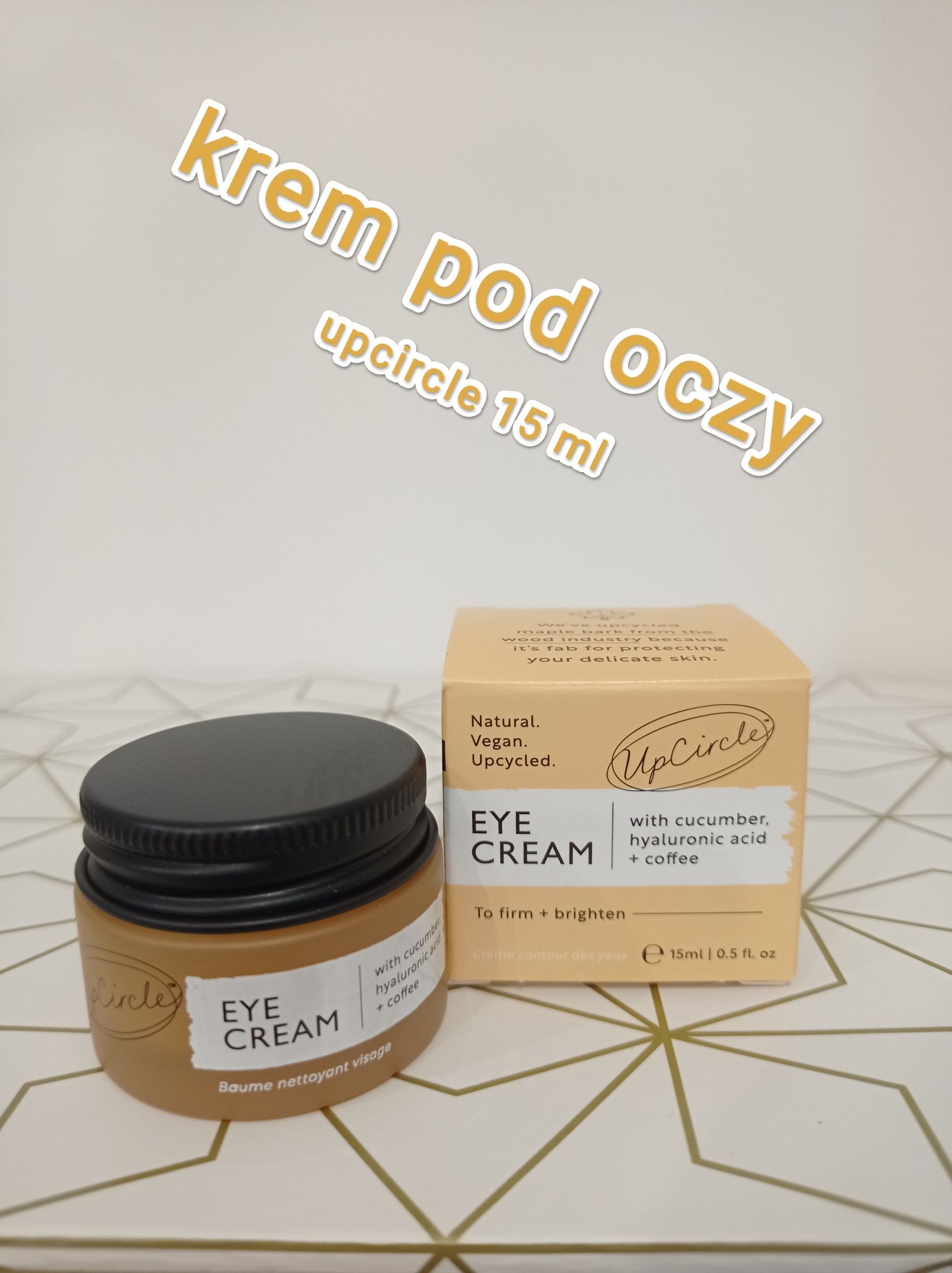 Krem pod oczy upcircle 15 ml nowy z ekstraktem z kawy