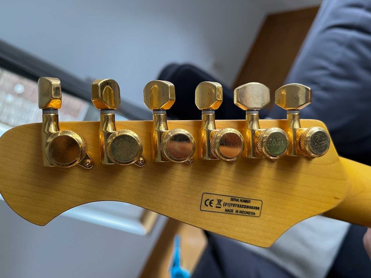 Gitara elektryczna Harley Benton Fusion-II HH EB PSP Pr + akcesoria