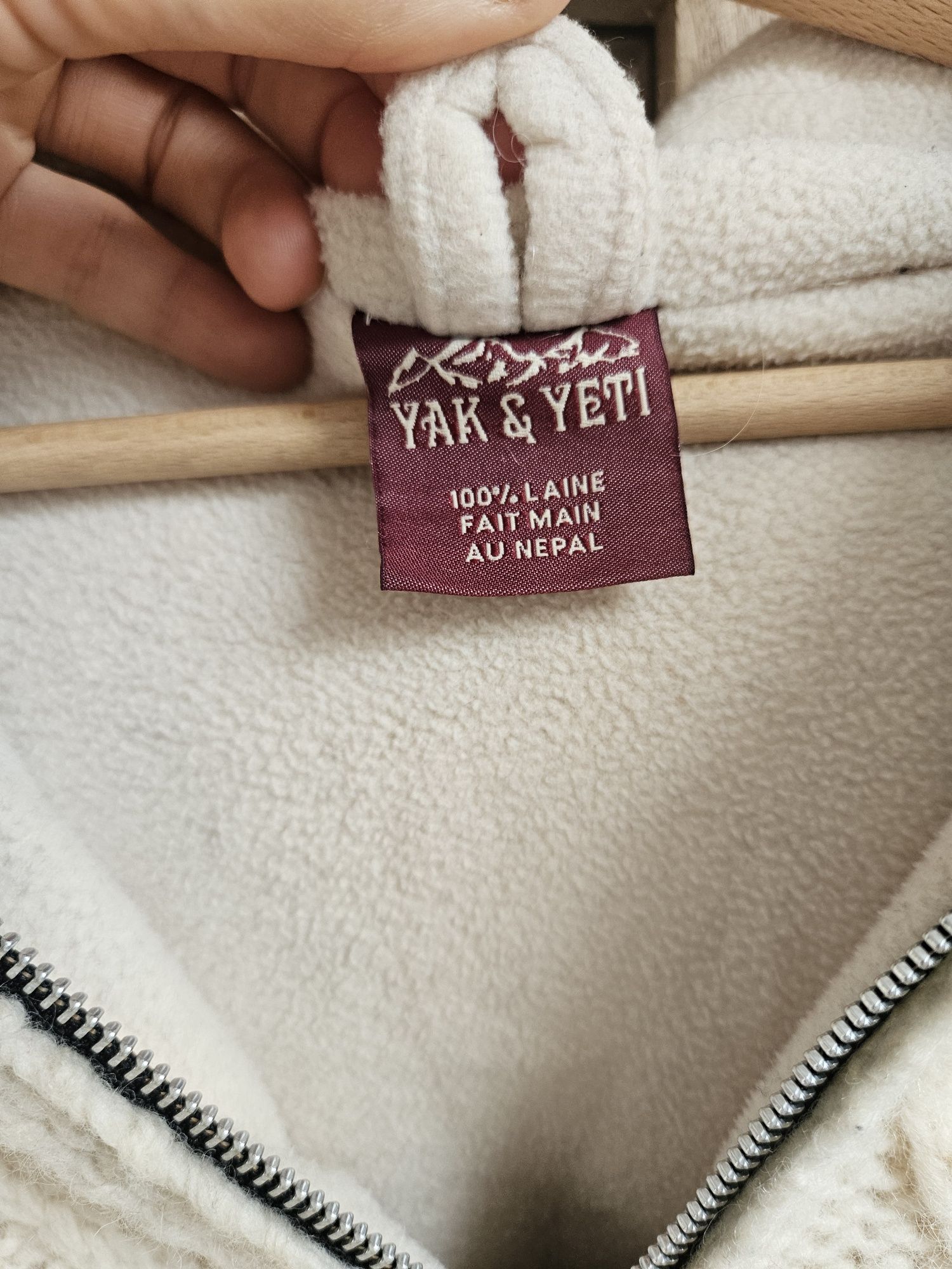Wełniany sweter/ bluza na zamek, Nepal wool