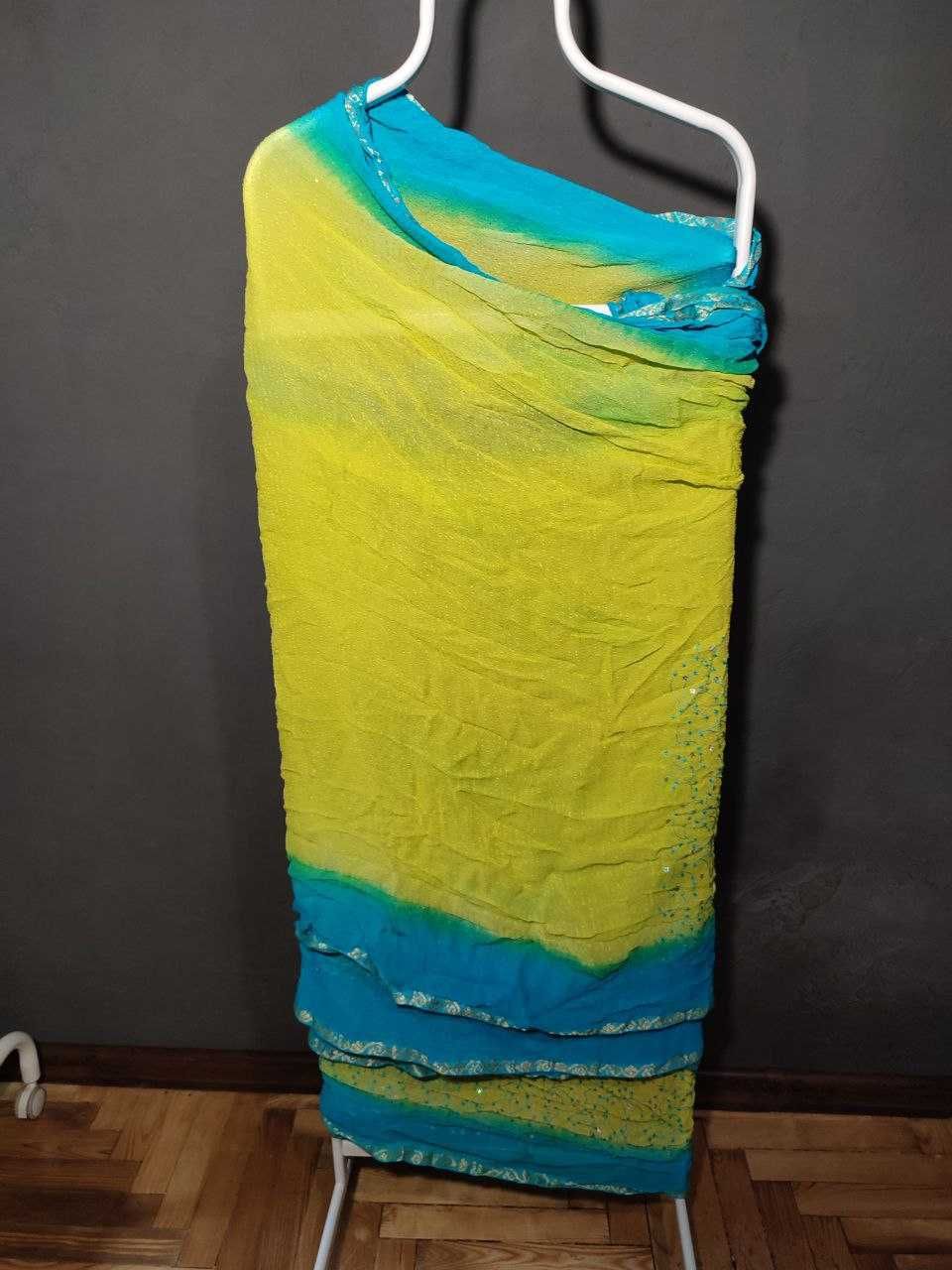 Красивое сари + чоли комплект , одежда для вайшнавов индийская одежда