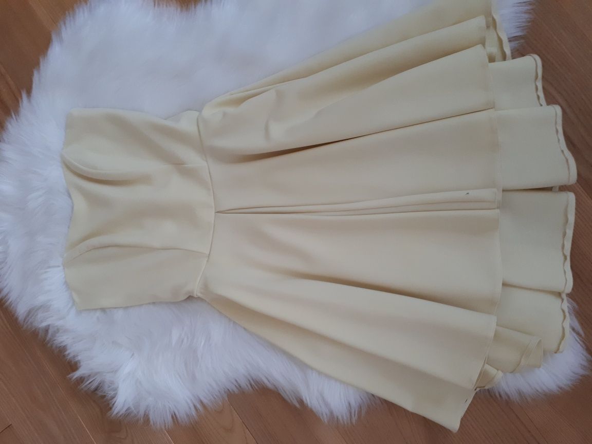 sukienka elegancka żółta rozmiar 34