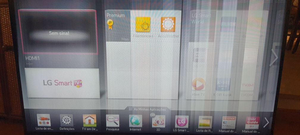 TV LG 47LM760s com avaria
