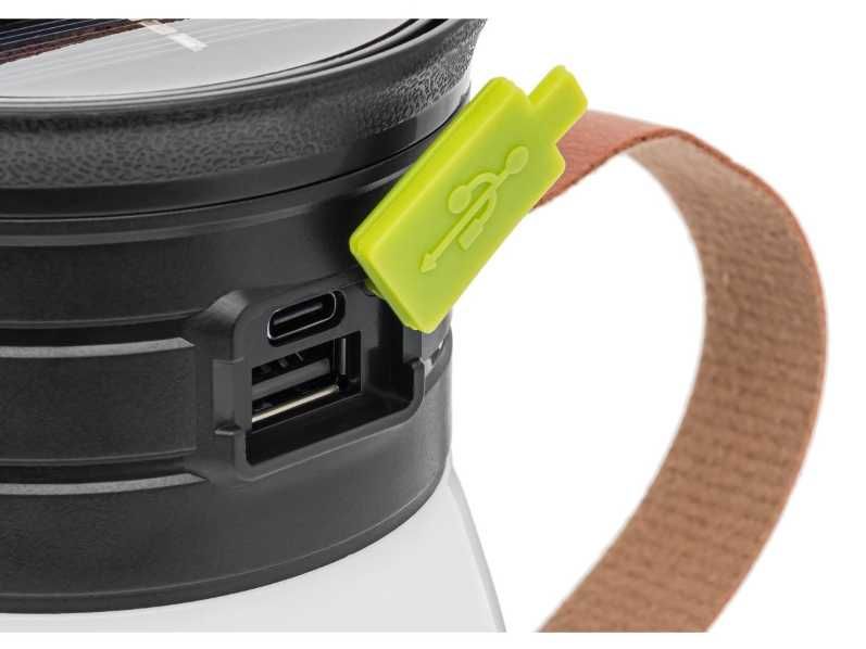 Фонарь лампа ZJ-1128B на солнечной батарее с USB