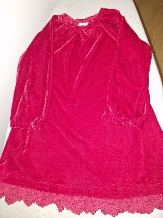 Sukienka dziewczęca świąteczna czerwona r. 86 Lindex 12-18 miesięcy