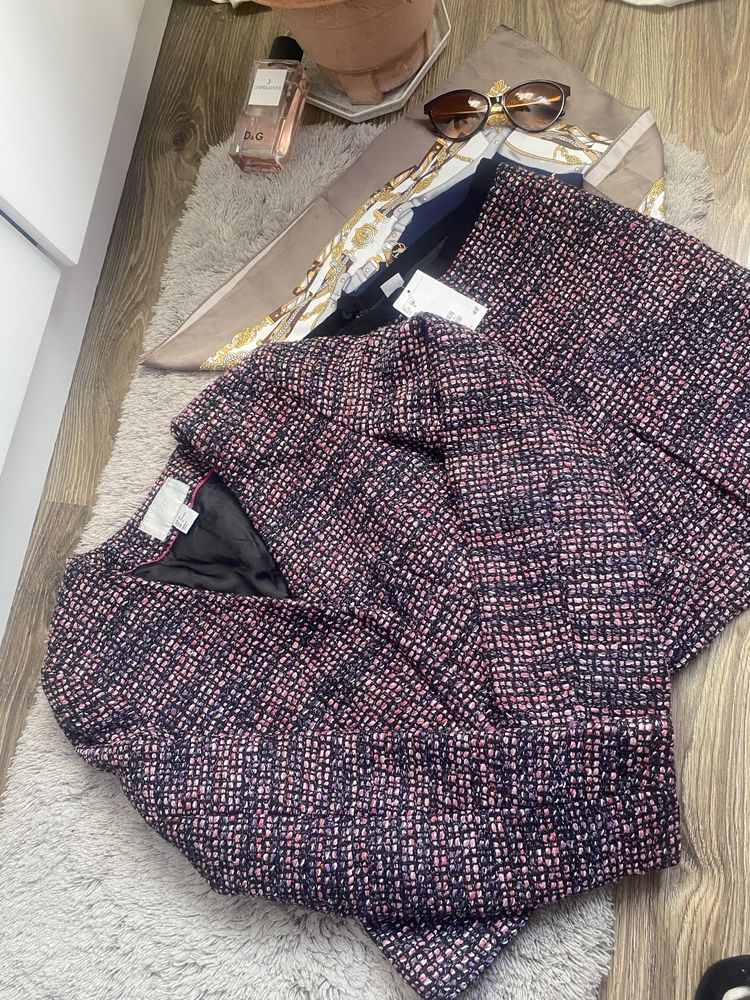 Неймовірний твідовий костюм h&m піджак юбка в стилі old money новий