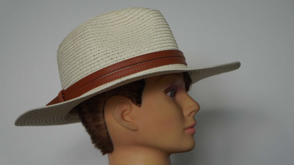 Kapelusz Wzór Panama unisex rozmiar 50 - 60 Uniwer Kolor Kremowy