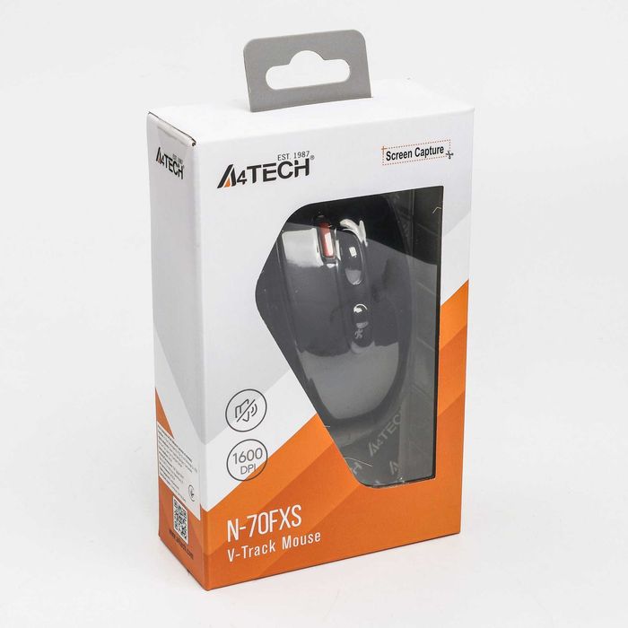 Новая USB мышь A4Tech N-70FXS (Black) с бесшумным кликом