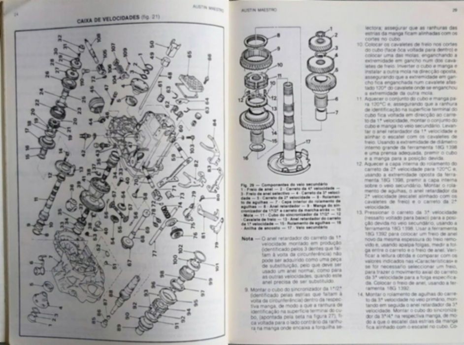 Austin Maestro 1.3 Manual Mecânico de oficina