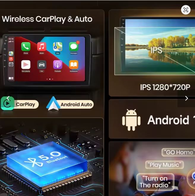 Unsun Xt596Eu 9" 6Gb+120Gb Android Inteligentna Nawigacja Samochodowa