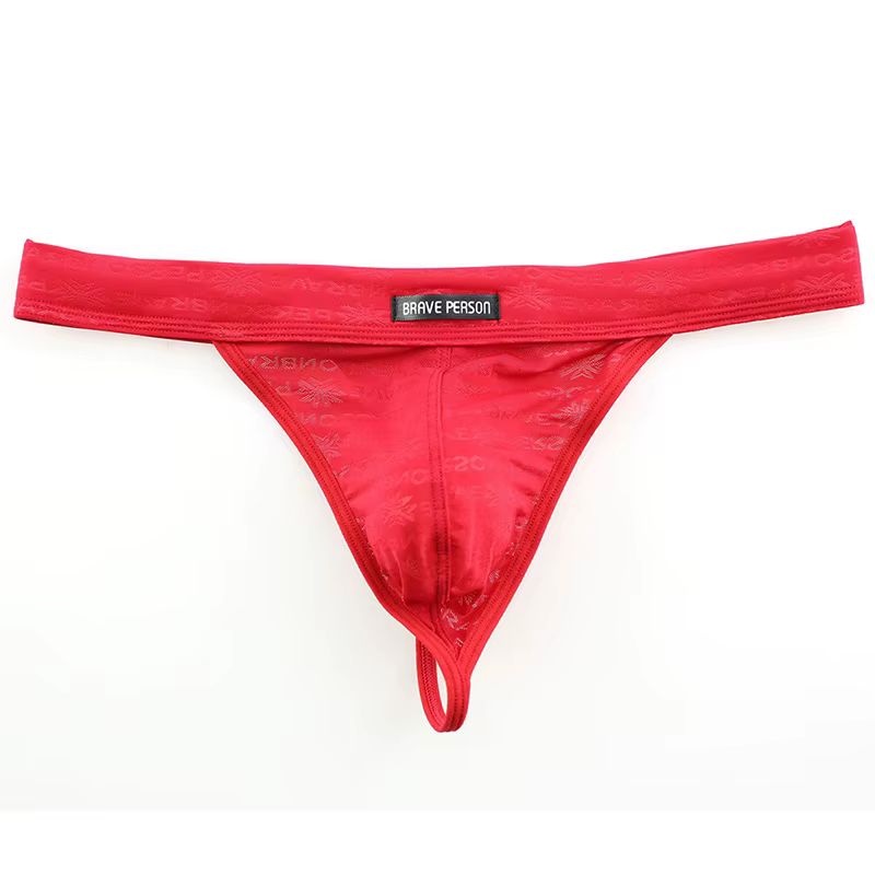 Męskie przeźroczyste stringi Brave Person - XL