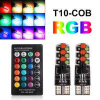 Лампи габаритів RGB LED T10 W5W + пульт