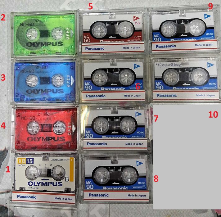 Микрокассеты для диктофона OLYMPUS, Panasonıc
