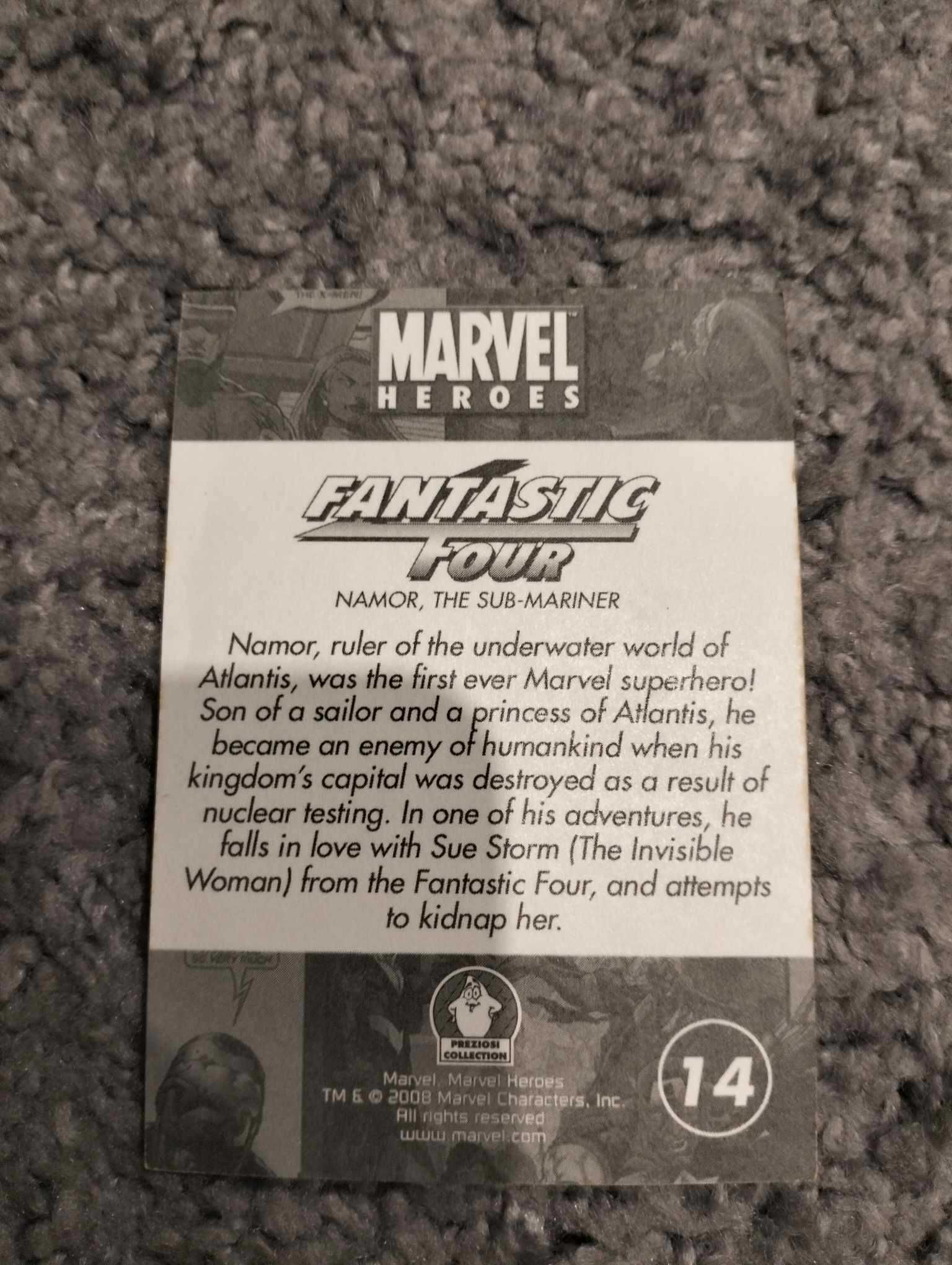 Marvel Heroes 14 2008 karta kolekcjonerska Preziosi Collection