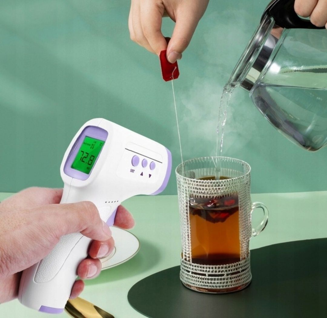 Termometr bezdotykowy elektroniczny LCD cyfrowy podczerwień dokładny