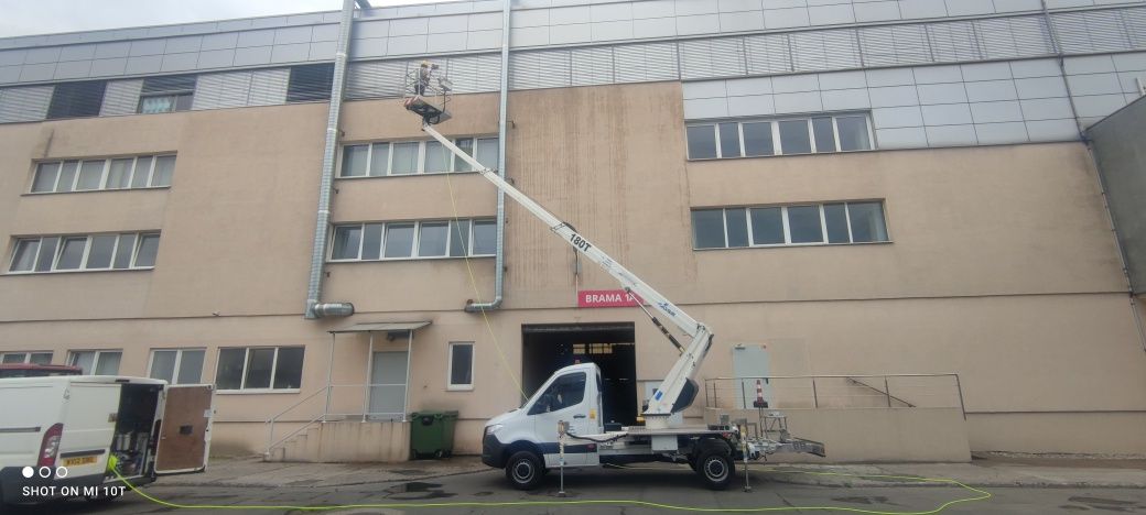 Wynajem podnośnika koszowego 18m i 27m 13 w bok 300 kg Ząbki i okolice