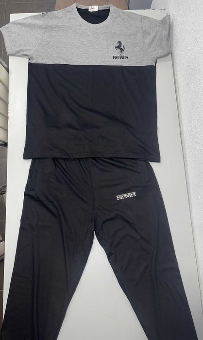 Tracksuit for men with T-shirt and Trouser, Grey and Black Color