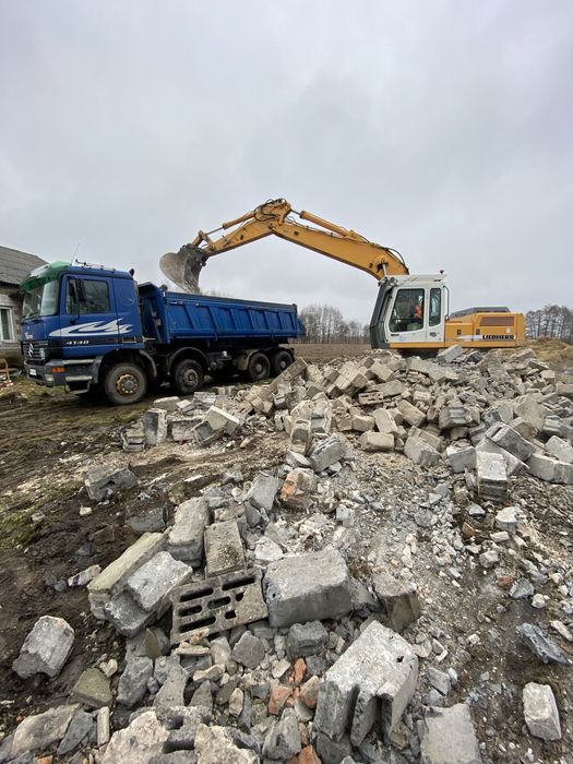 Wywoz ziemi gliny gruzu transport wywrotka uslugi transportowe