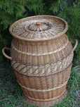 Rattan (ratan) kosz łazienkowy na bieliznę pranie wys. 60 cm śr. 46 m