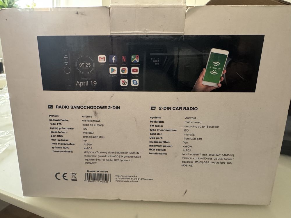 Radio 2Din android bluetooth usb sd aux gps wifi
