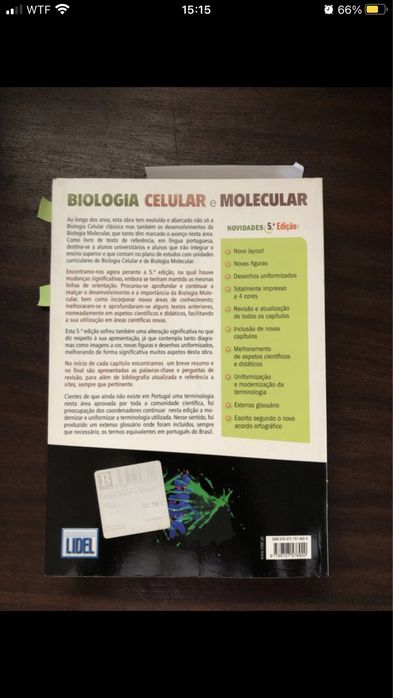 Livro Biologia Celular e Molecular